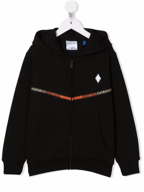 Marcelo Burlon County Of Milan Kids tape detail logo hoodie
