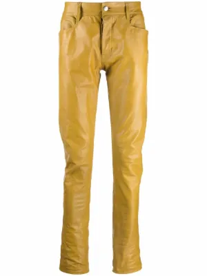 rick owens leather pants mens