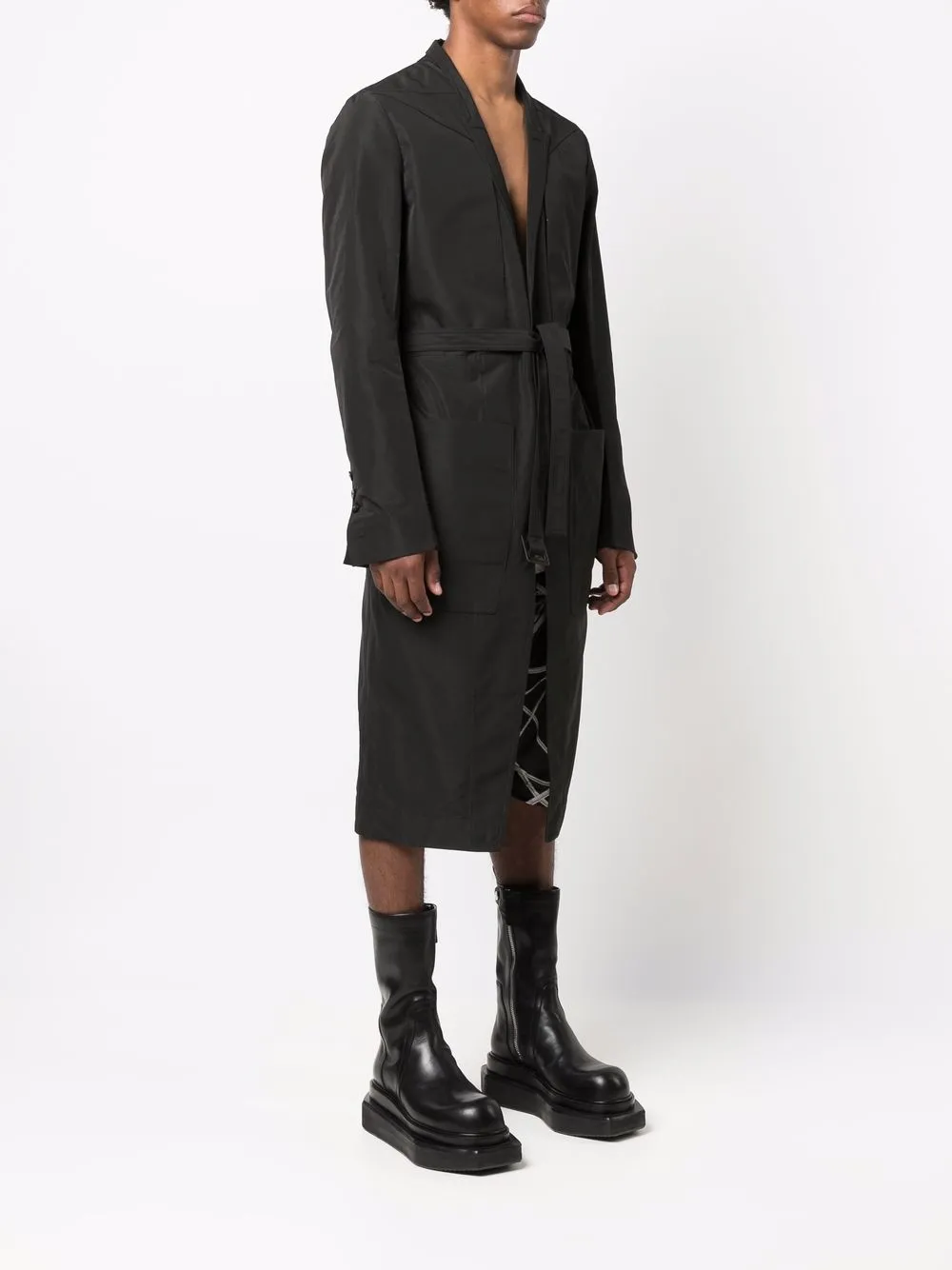 Rick Owens Lido ベルテッド コート - Farfetch