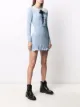 Self-Portrait metallized ribbed-knit dress
