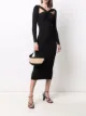 Image 2 of Self-Portrait cut-out detail midi fitted dress