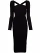 Image 1 of Self-Portrait cut-out detail midi fitted dress