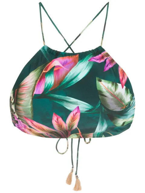 Lygia & Nanny Ilana leaf-print bikini