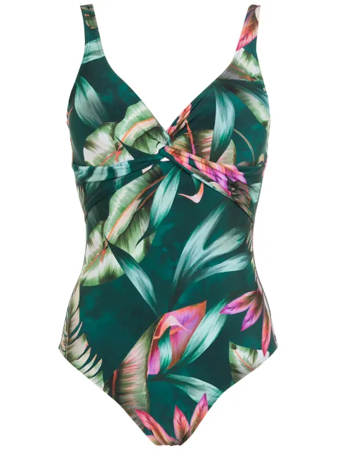 Lygia & Nanny Adriana leaf-print swimsuit