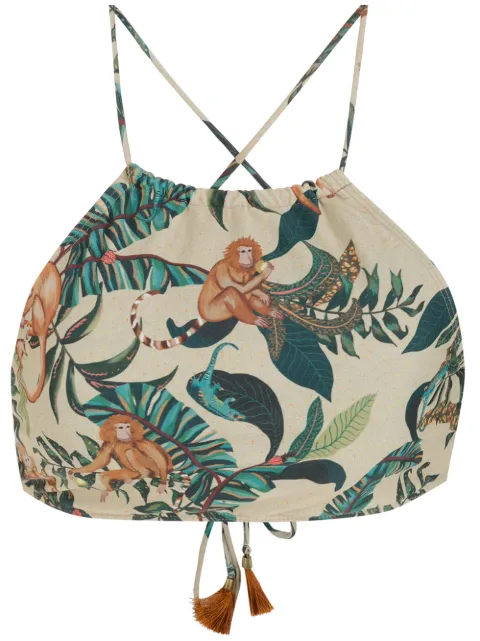 Lygia & Nanny Ilana floral-print bikini top