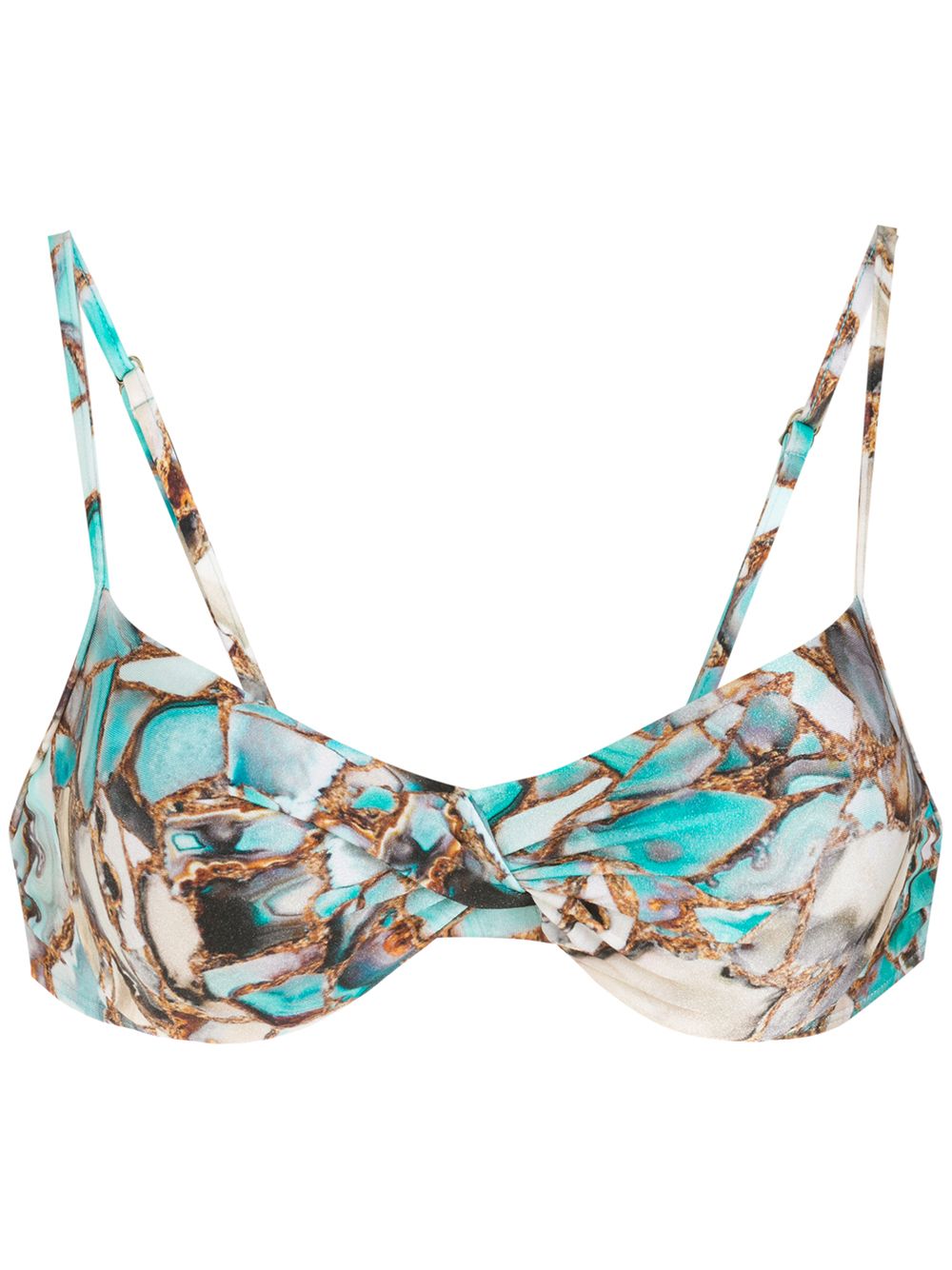 Lygia & Nanny Top bikini Fiji Estampado - Blu