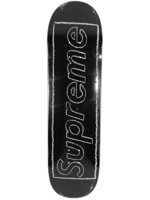 Supreme Stickers Skateboard Deck Black