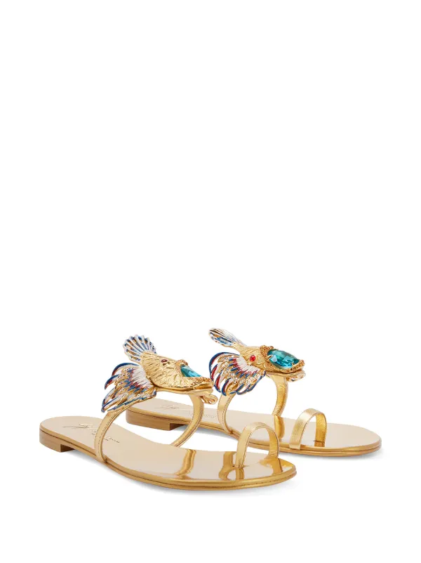 Giuseppe Zanotti Spipiott Embellished Metallic Sandals