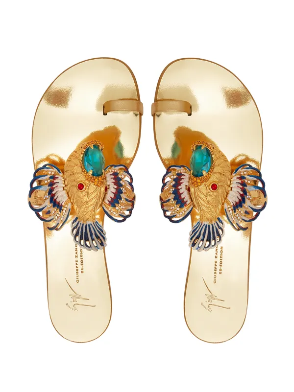 GIUSEPPEZANOTTI GOLD BIJOUX SANDAL新品未使用 Giuseppe Zanotti Ring Gold Sandals | italist