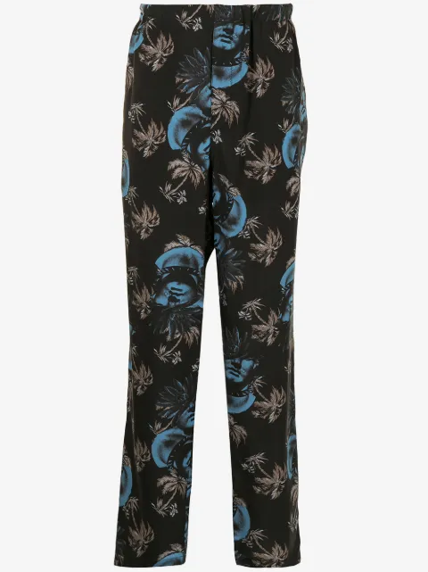 Undercover printed straight-leg trousers