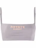 ROTATE BIRGER CHRISTENSEN logo-print bra top - Grey