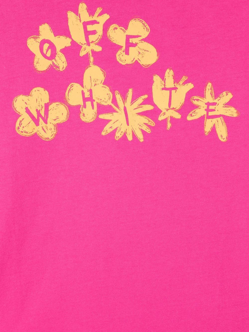 Shop Off-white Flower Logo-print Cotton T-shirt In Pink
