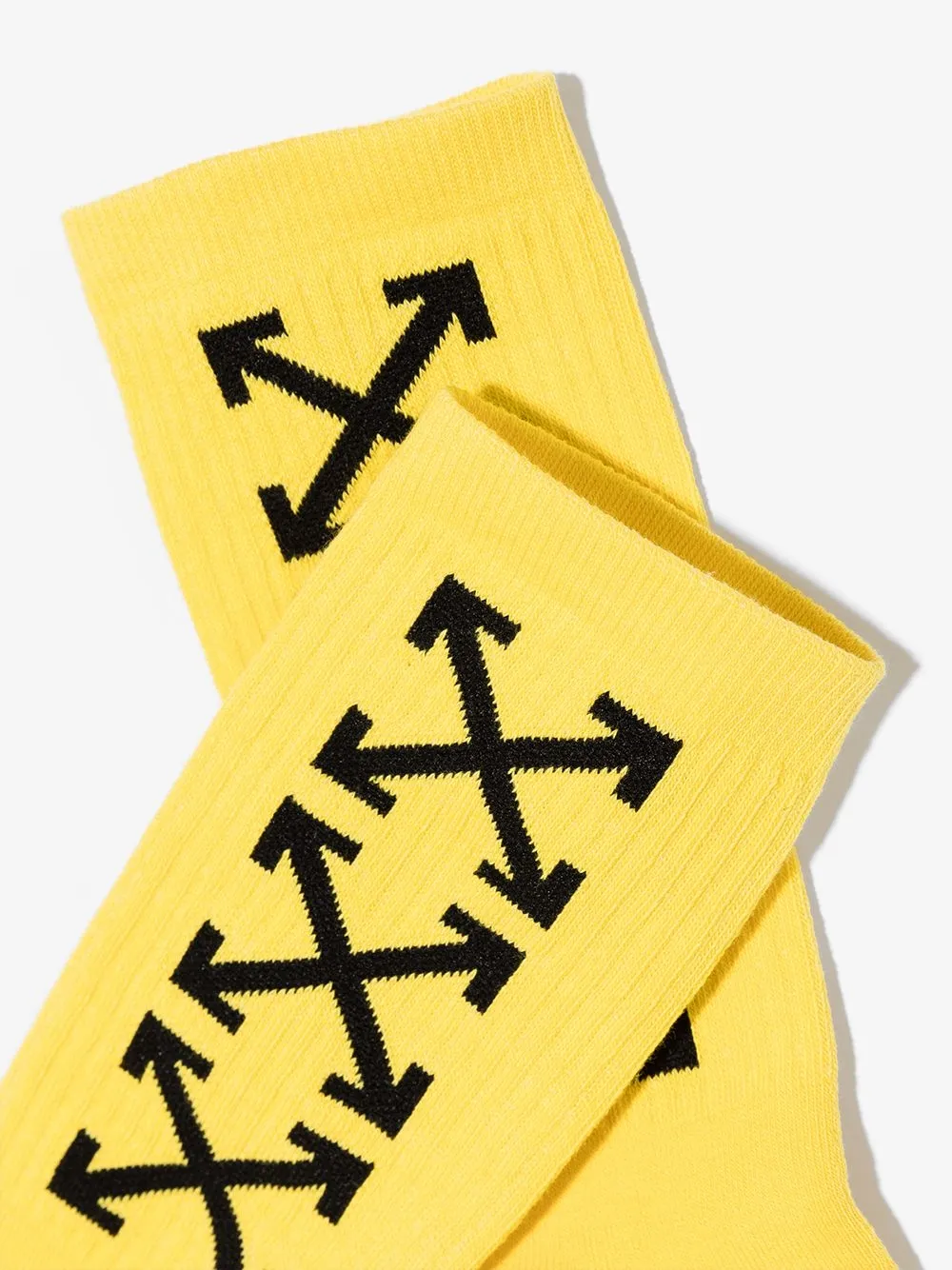 Off-White Kids Enkelsokken met logo Geel