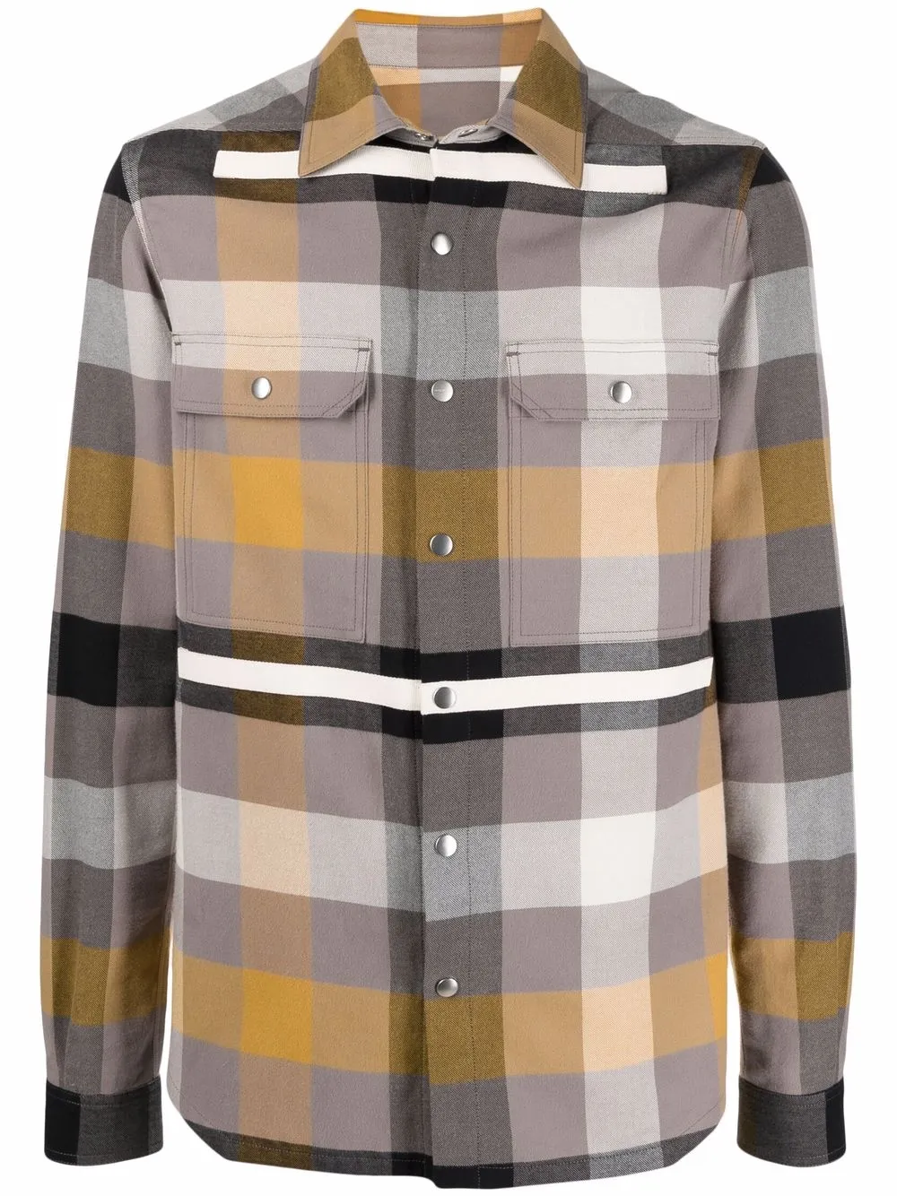 Rick Owens plaid-print long-sleeve Outer Shirt - Farfetch