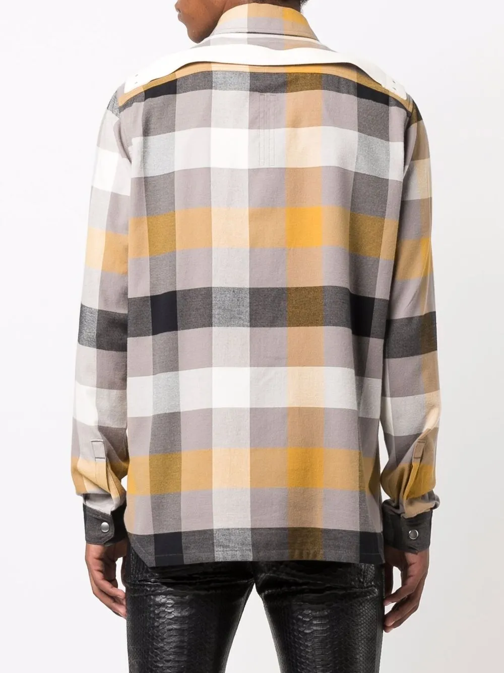 Rick Owens plaid-print long-sleeve Outer Shirt - Farfetch