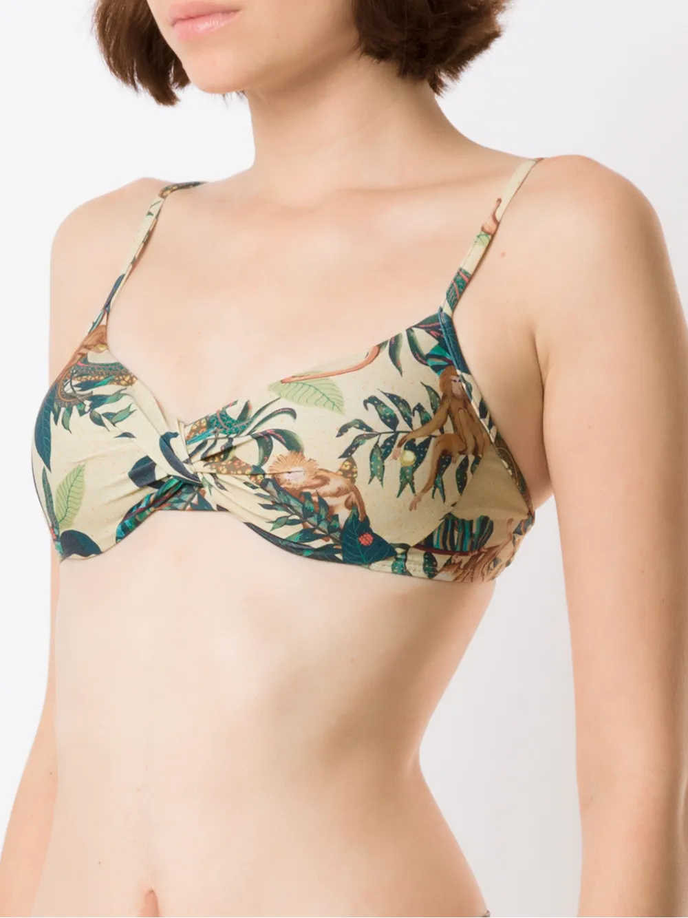  Lygia & Nanny Fiji Estampado Bikini Top - Green 