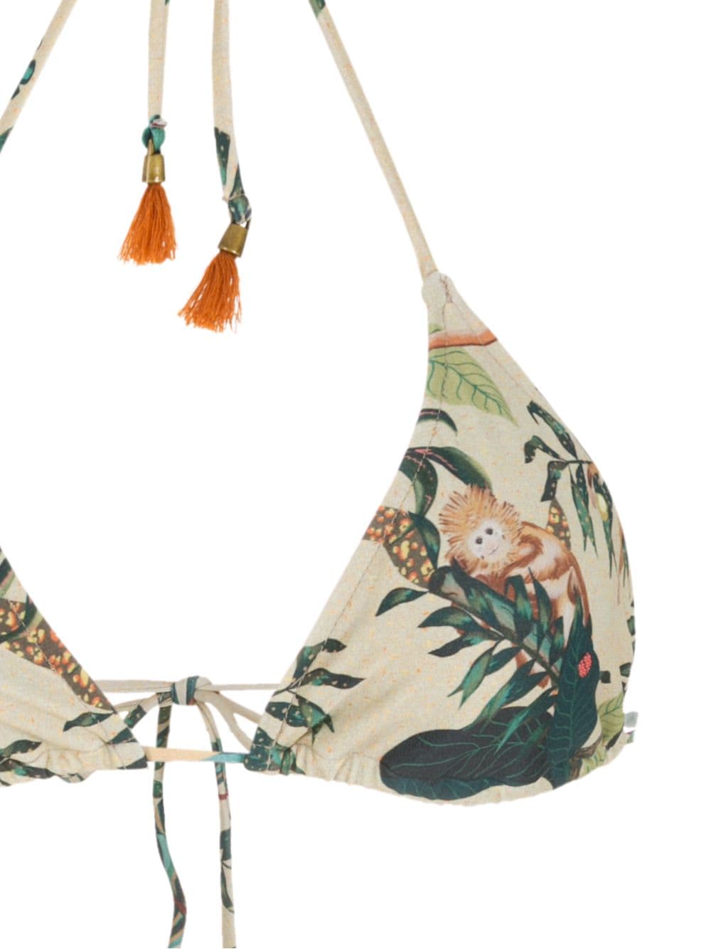 Shop Lygia & Nanny Maya Leaf-print Bikini In Neutrals