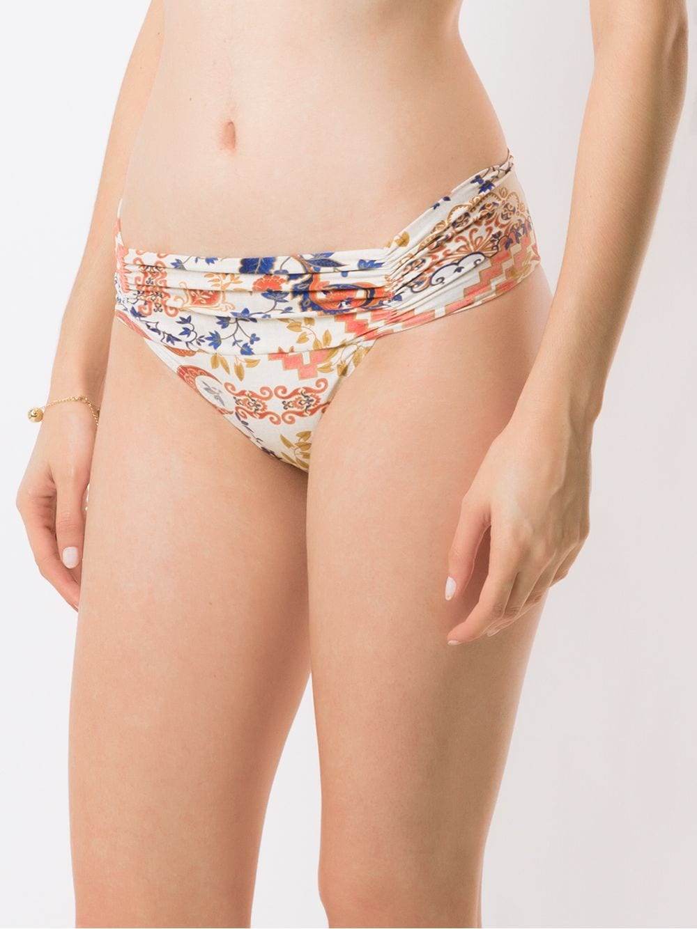 Shop Lygia & Nanny Jasper Gathered Bikini Bottoms In Nude