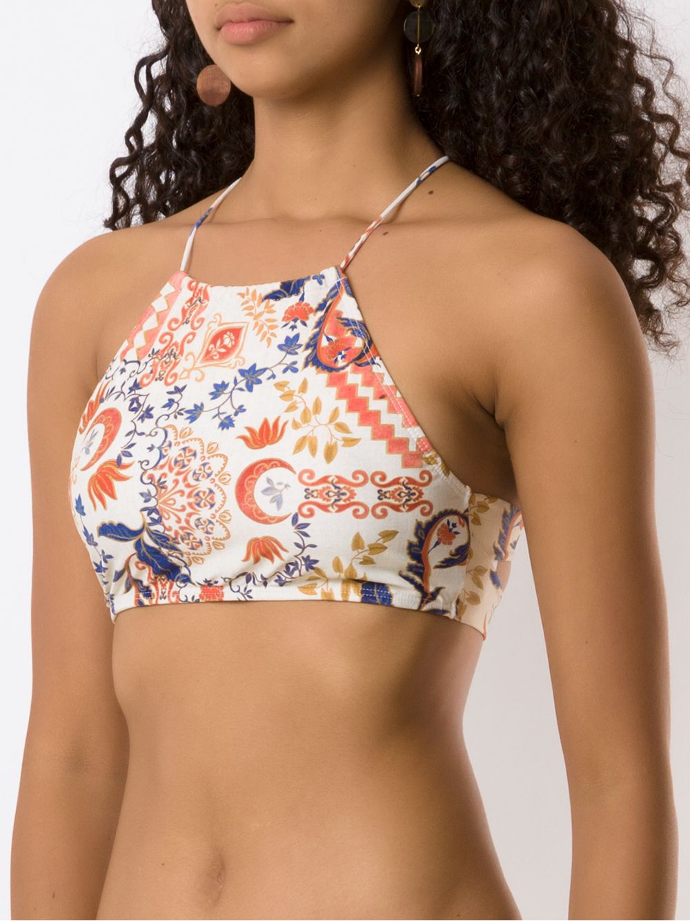 Shop Lygia & Nanny Ilana Paisley Floral-print Bikini In 中性色