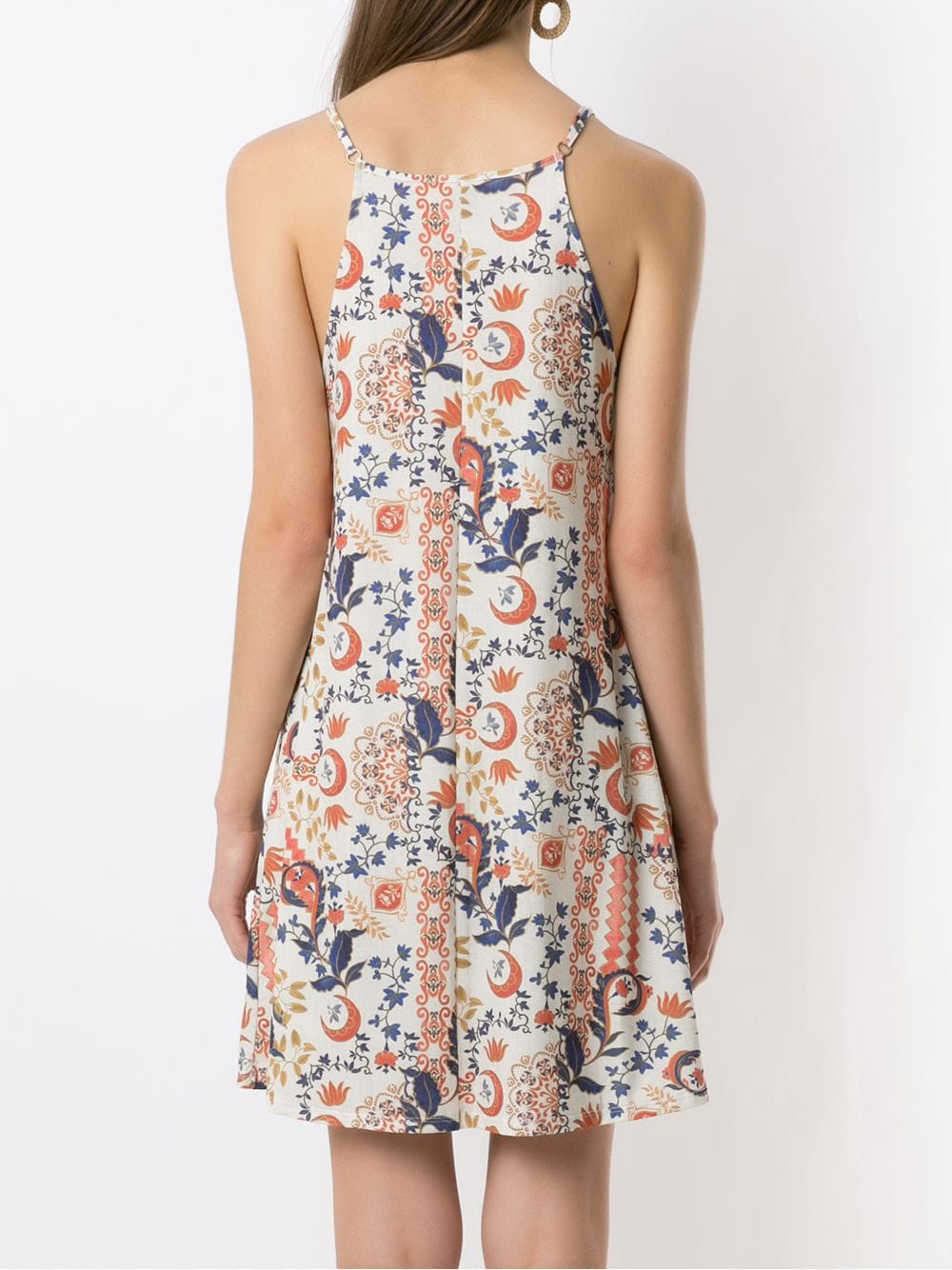 Shop Lygia & Nanny Isis Tile-print Dress In Nude