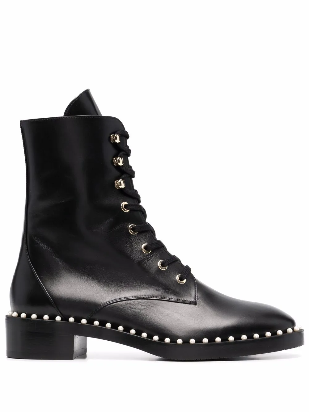 Stuart Weitzman Allie Combat Boots | Black | FARFETCH