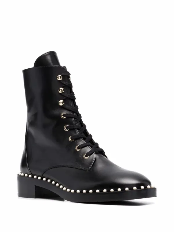 Stuart weitzman best sale white combat boots