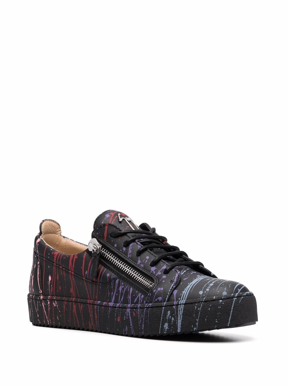 Image 2 of Giuseppe Zanotti Frankie paint splatter sneakers