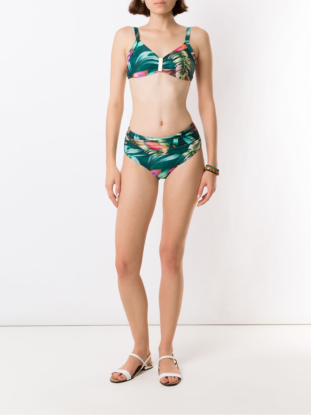 Shop Lygia & Nanny Anne Leaf-print Bikini In Grün