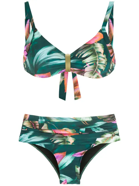 Lygia & Nanny Anne leaf-print bikini 