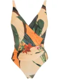 Lygia & Nanny tropical-print swimsuit - Yellow