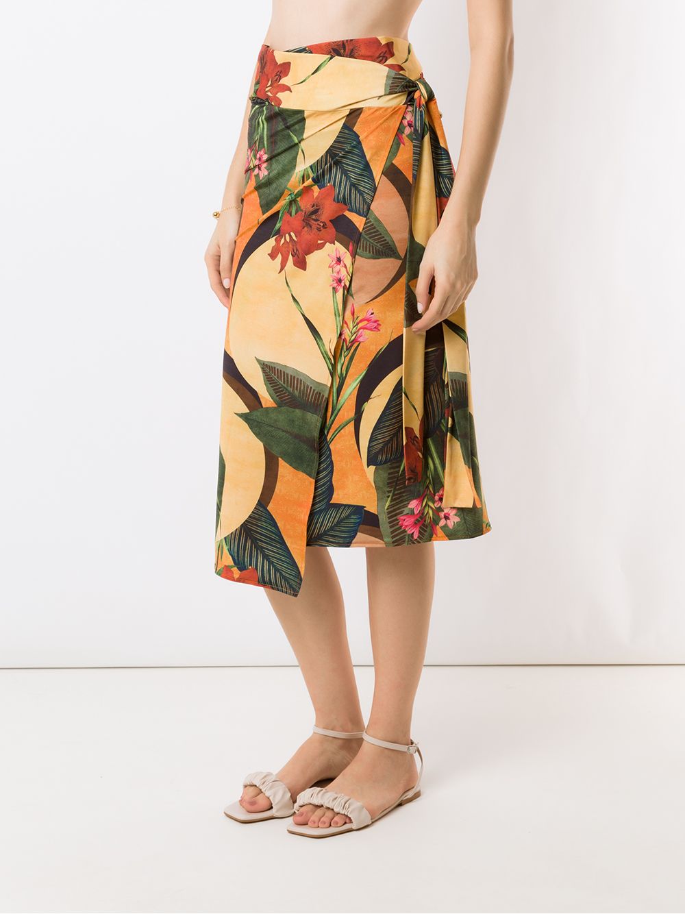 Shop Lygia & Nanny Orixa Floral-print Skirt In 黄色