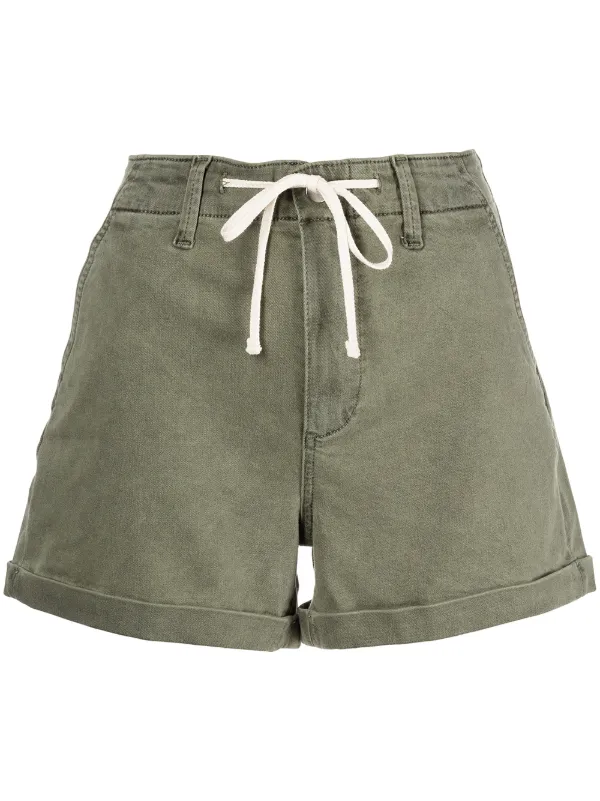 suede drawstring shorts