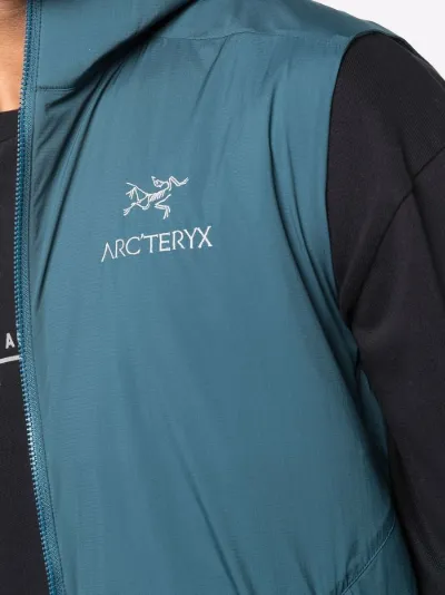 Arc'teryx logo-print zip-up gilet blue 