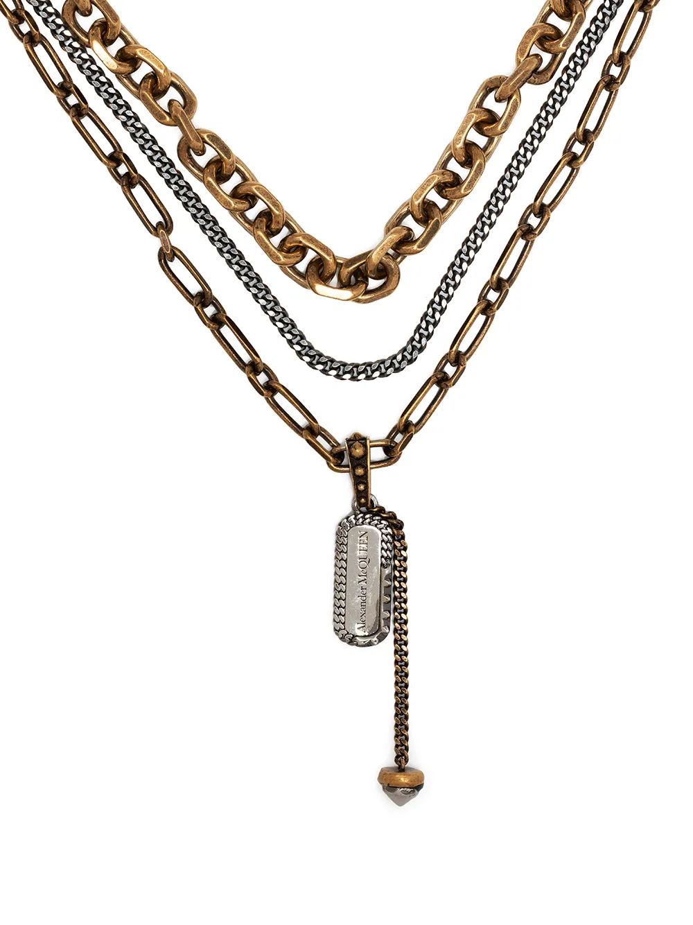 

Alexander McQueen collar de triple cadena - Dorado