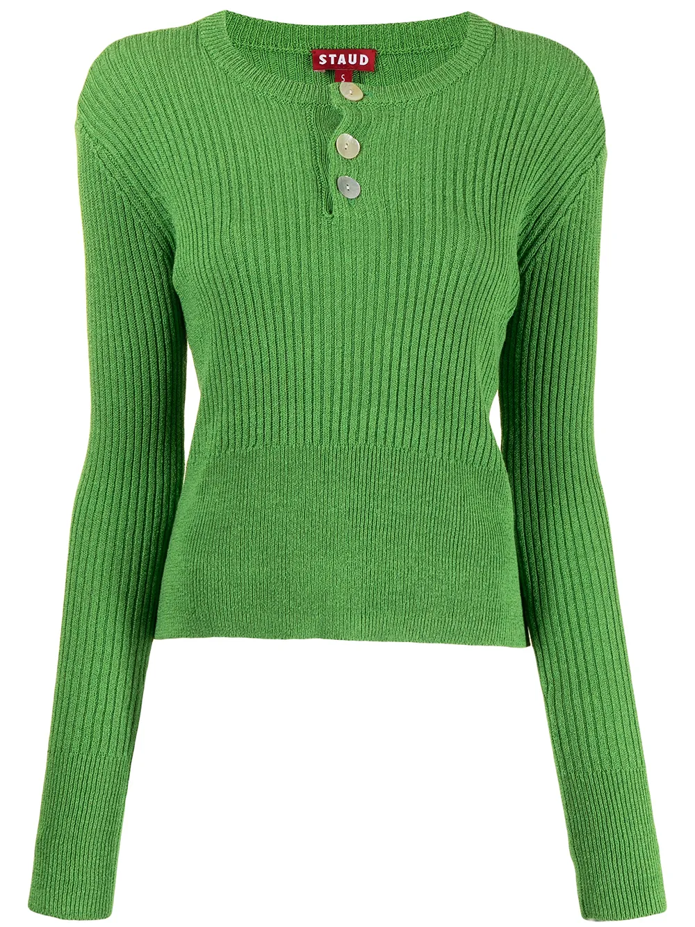 STAUD джемпер Artie с воротником на пуговицах