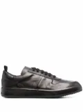 Officine Creative logo-debossed low-top leather sneakers - Grey