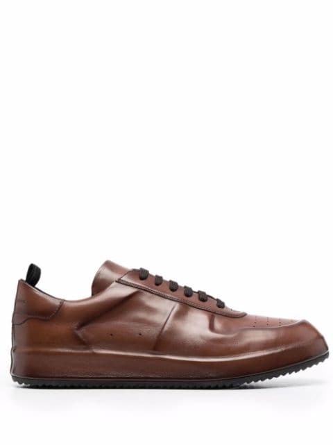 Officine Creative panelled low-top leather sneakers 