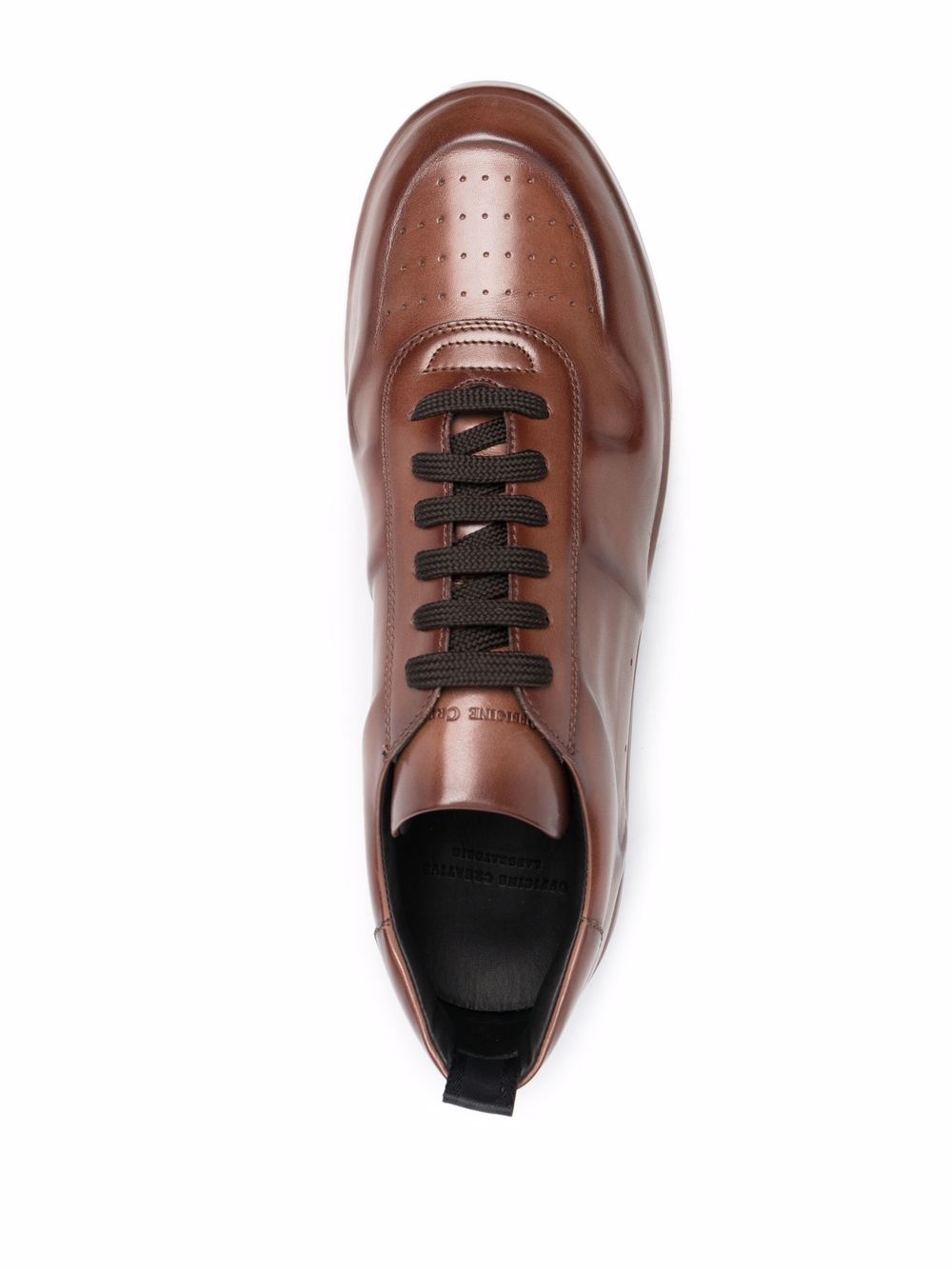 Shop Officine Creative Panelled Low-top Leather Sneakers In Braun