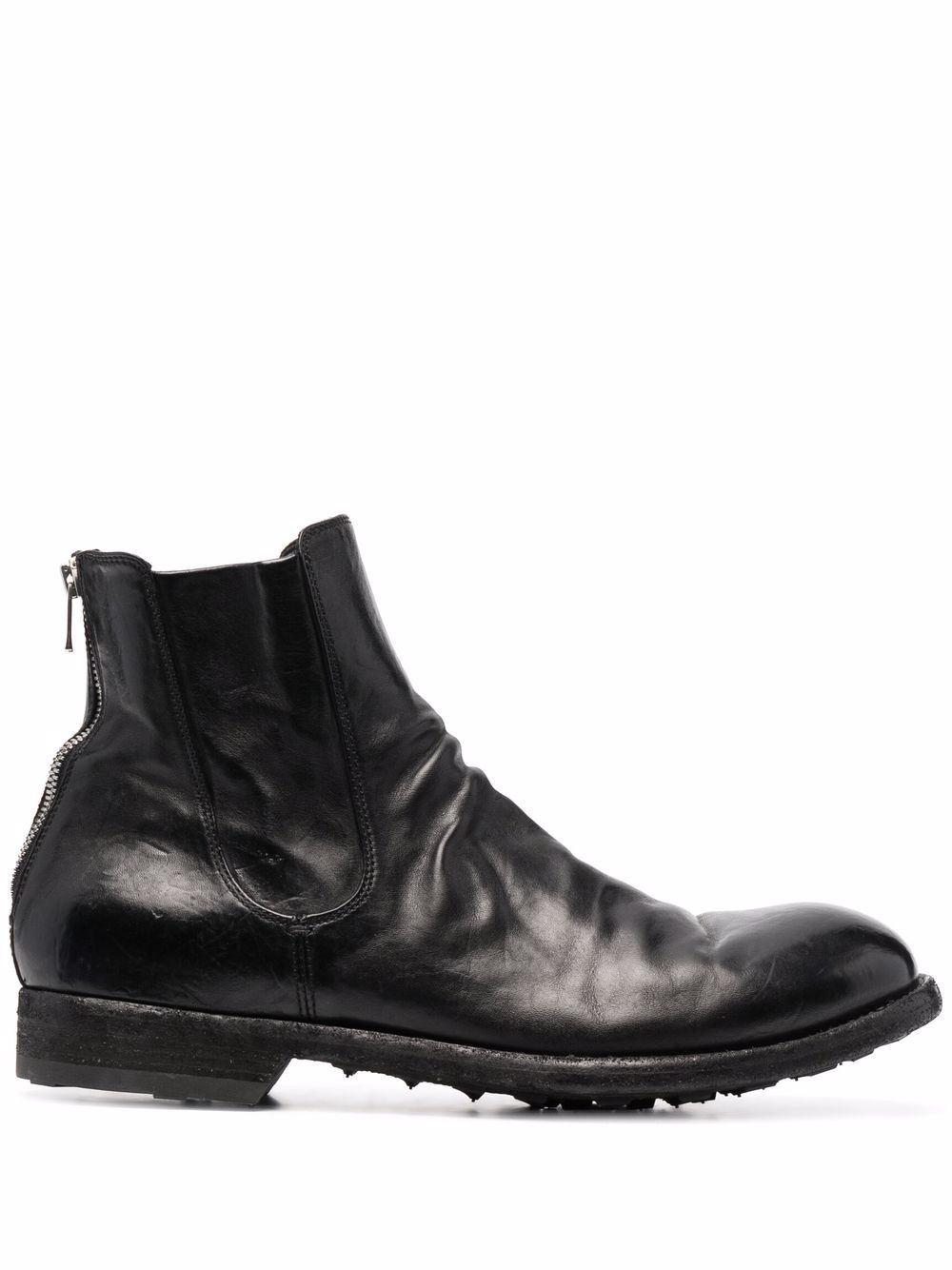 polished-leather ankle boots