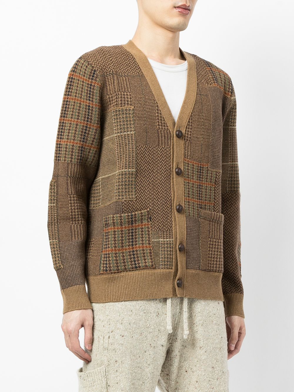 polo patchwork cardigan