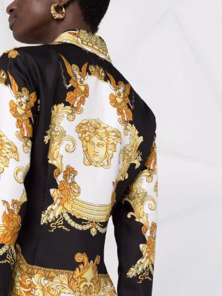 baroque-print silk shirt展示图