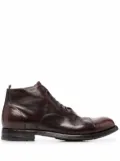 Officine Creative balance polished lace-up boots - Brown