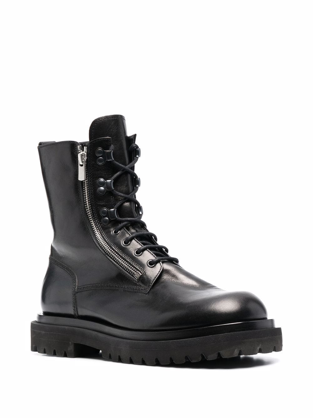 Officine Creative Ultimate Lux Lace-up Leather Boots In Schwarz | ModeSens
