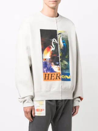 CREWNECK SPLIT LIGHT HERONS GREY MELANGE展示图