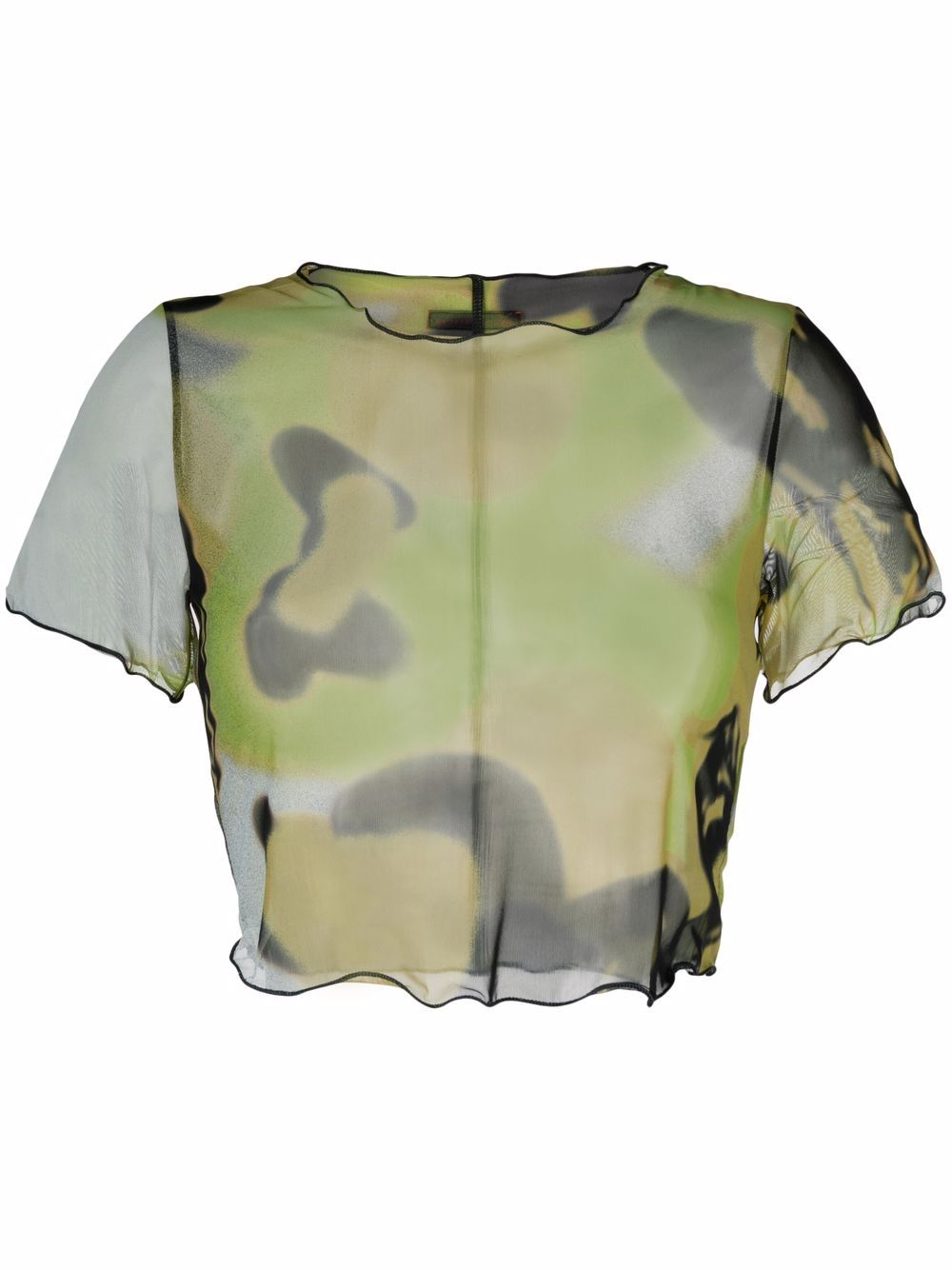 фото Heron preston heron camo mesh ss top green