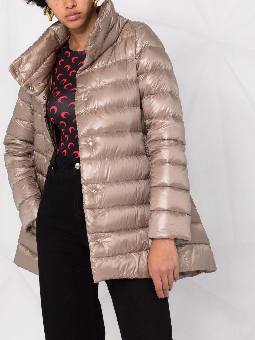 Shop Herno Amelia Padded Jacket In Nude
