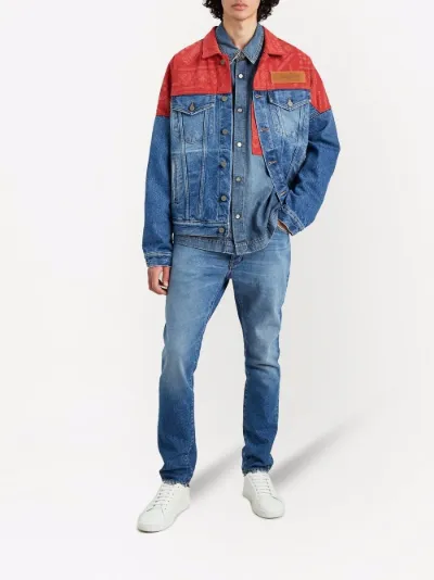 bandana patch straight-leg jeans | Palm 