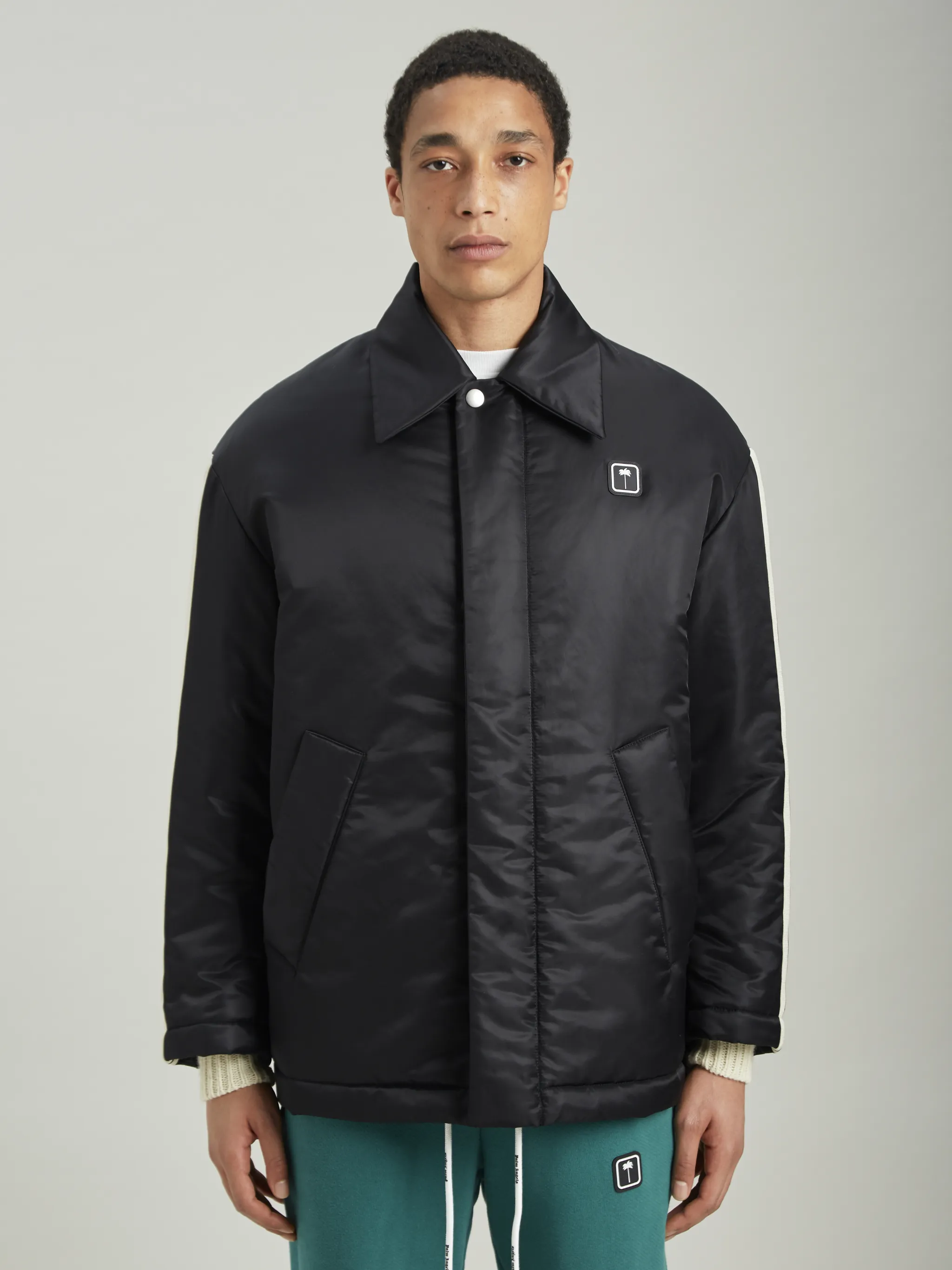 PALM TREE PUFFER JACKET - Palm Angels® Official