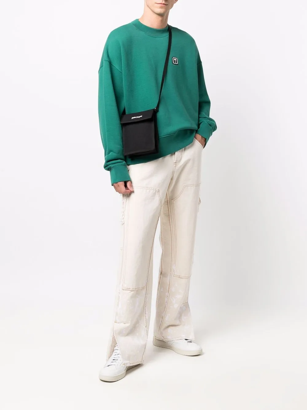 Palm Angels Palm Patch Cotton Sweatshirt - Farfetch