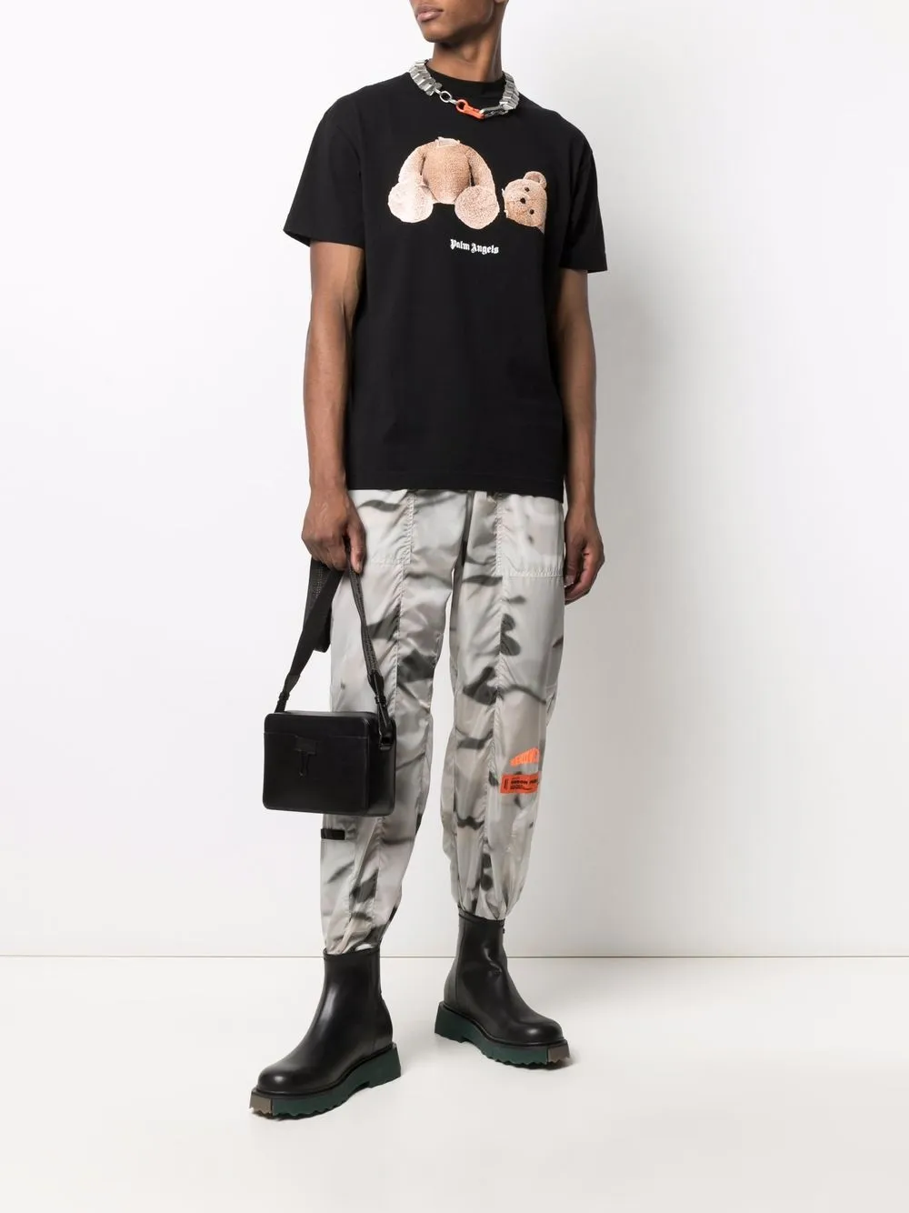 Image 2 of Palm Angels logo-print short-sleeve T-shirt